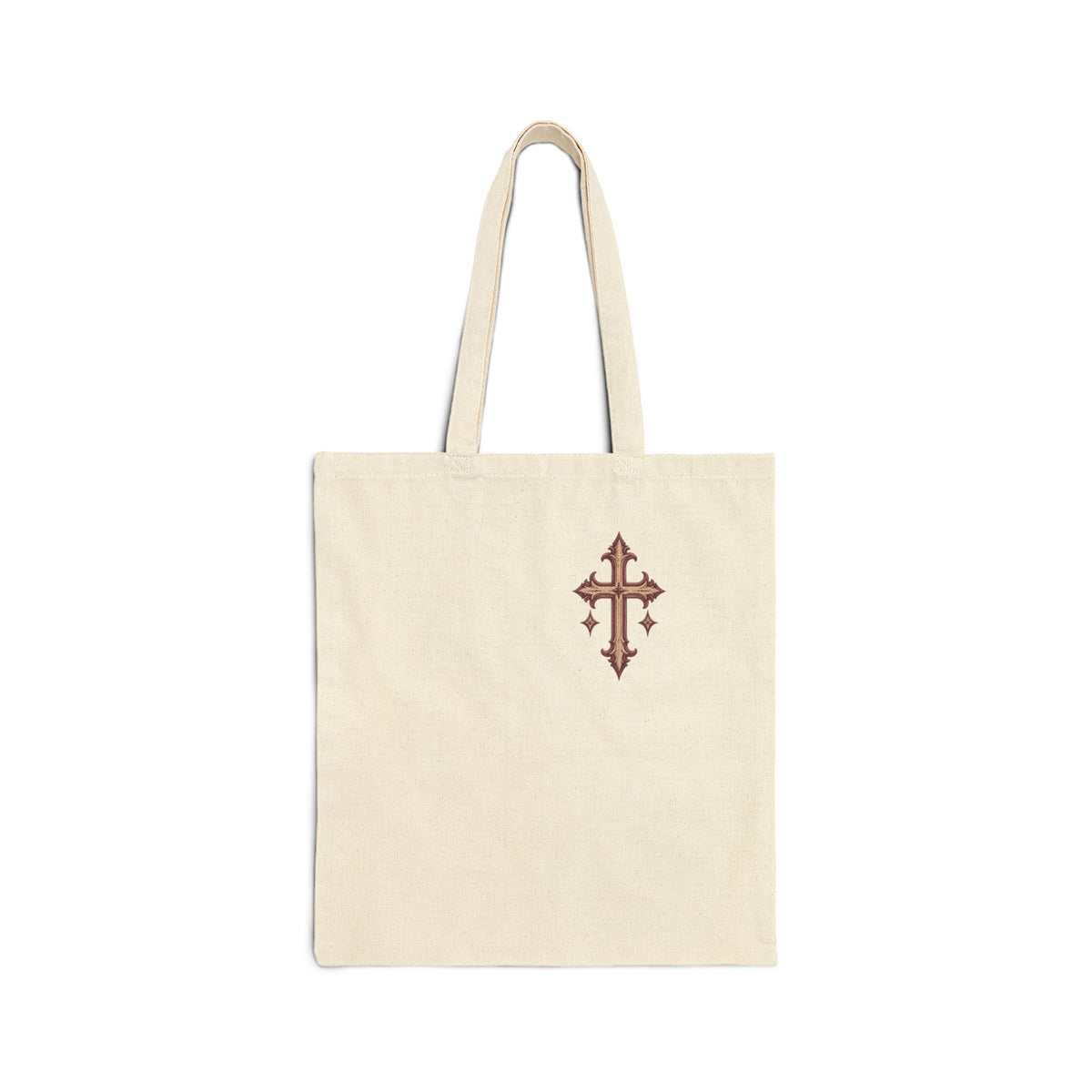 Canvas Tote Bag — Vintage Christian 'Praise Team' Cross Design